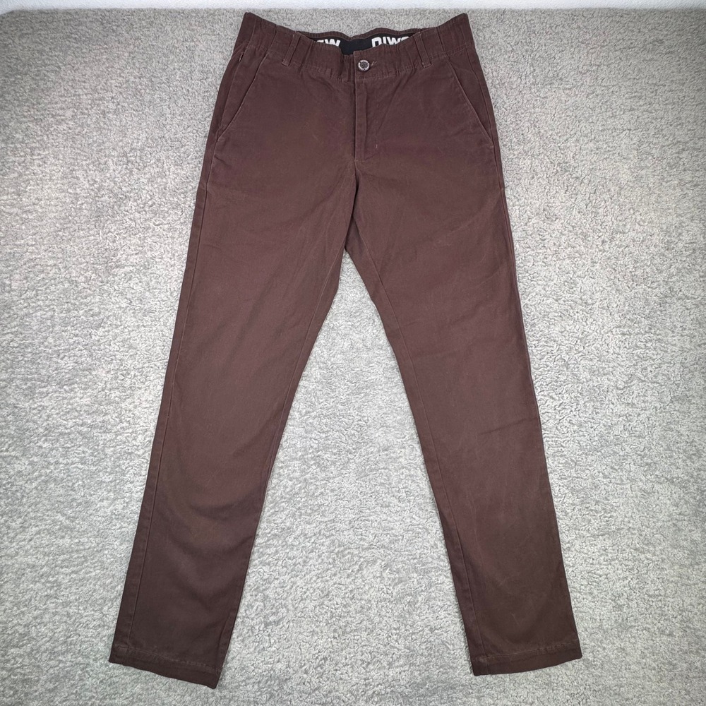 DIXXON Mens Brown Chino Pants Size 30 x 32 Straight‎ Leg Casual Workwear